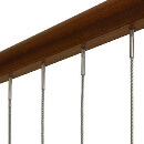 Vertical Balustrade Wire, Timber Mount - Assembled